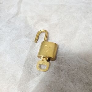 Louis Vuitton Gold Brass Lock and Key